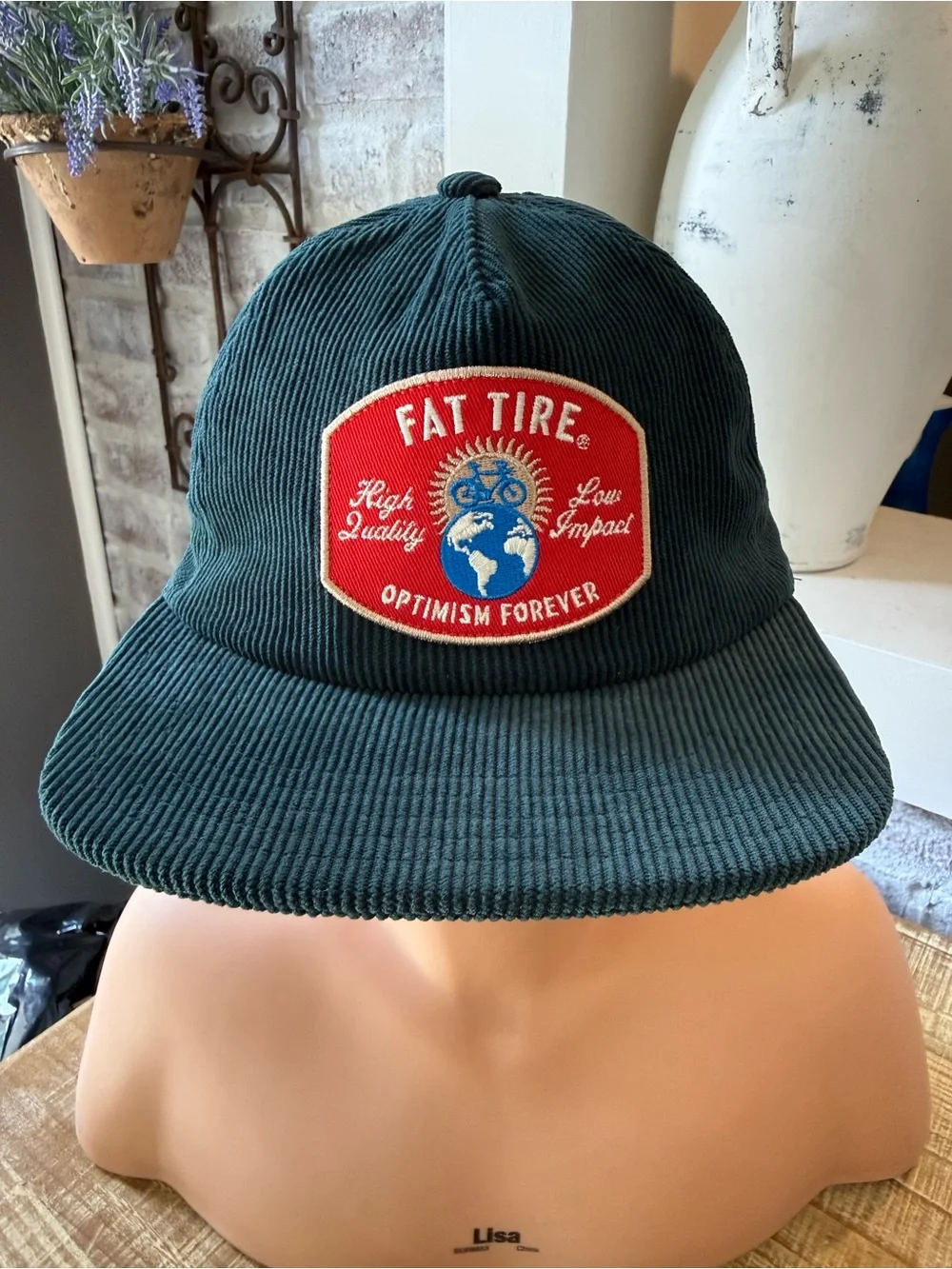 Fat Tire Green Corduroy Patch Cap